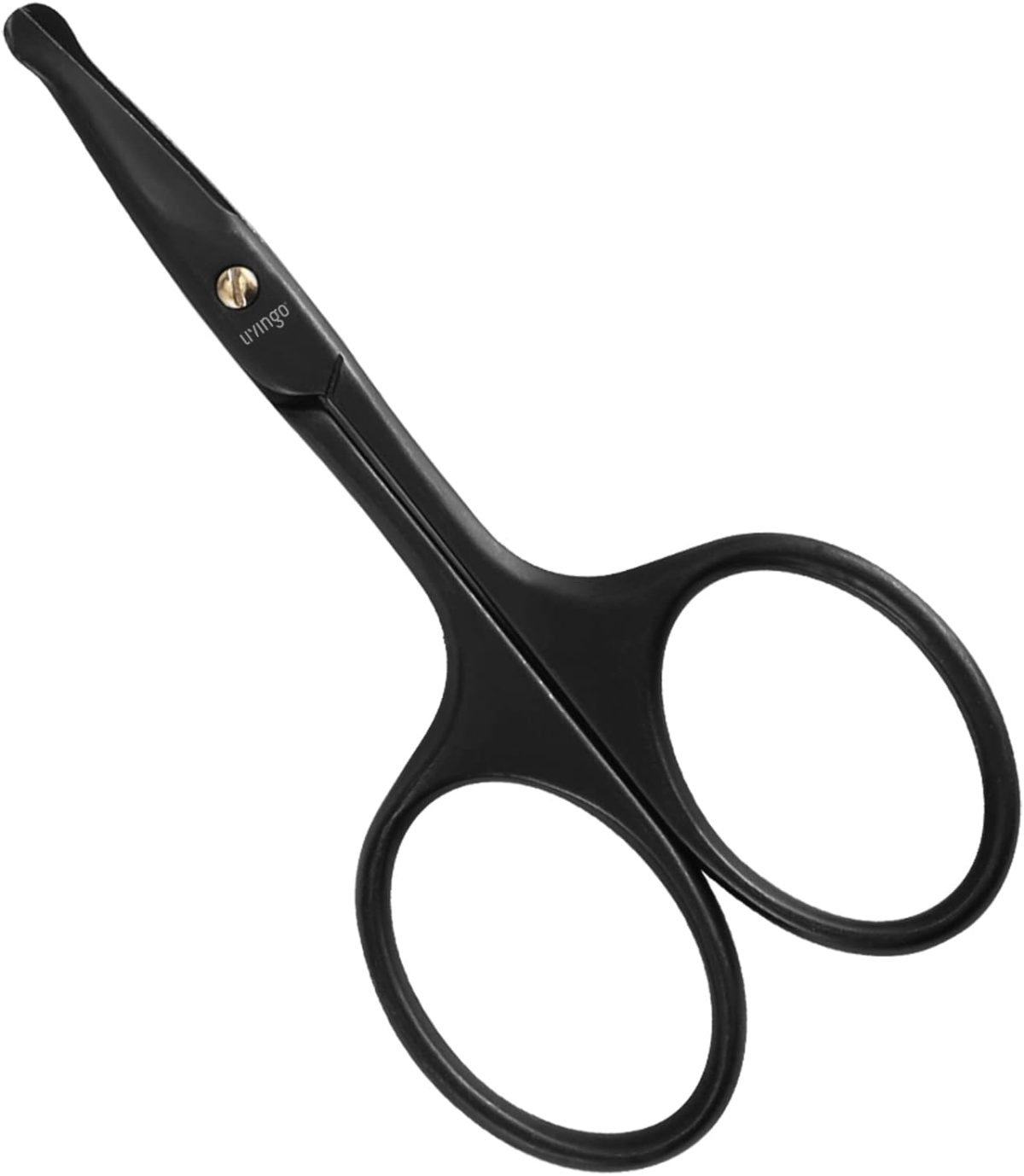 LIVINGO Nose Scissors, Round Tip Stainless Steel Nostril Scissors, Beard Scissors, Mustache, Nose Hair and Ear Scissors 9.5cm