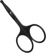 LIVINGO Nose Scissors, Round Tip Stainless Steel Nostril Scissors, Beard Scissors, Mustache, Nose Hair and Ear Scissors 9.5cm