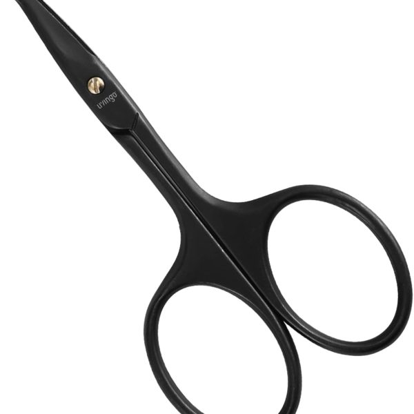 LIVINGO Nose Scissors, Round Tip Stainless Steel Nostril Scissors, Beard Scissors, Mustache, Nose Hair and Ear Scissors 9.5cm