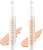 NALACAL Correcting Concealer Stick, 2Pcs Multi-Use Concealer Liquid for Dark Circles, Spots & Redness, Longwearing Full Coverage Blemish Concealer Face Makeup, Lightweight, Non-Greasy, Natural Finish