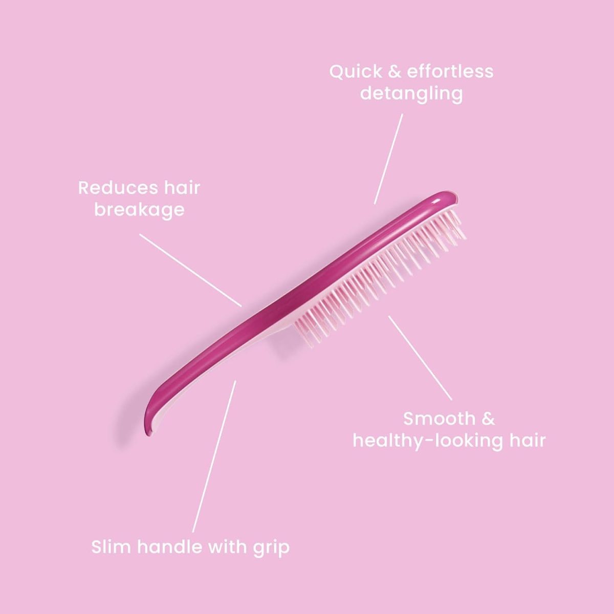 ⁦Tangle Teezer | The Wet Detangler Hairbrush for Wet & Dry Hair | For All Hair Types | Eliminates Knots & Reduces Breakage | Raspberry Rouge⁩ - الصورة ⁦3⁩