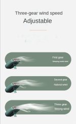 ⁦MAKINGTEC Portable Neck Fan, USB Rechargeable Fan Hands-Free Personal Fan with Adjustable Lanyard Design Compact Travel Fan 3 Wind Speed Settings Wearable Fan for Indoor Outdoor Travel (Green)⁩ - الصورة ⁦2⁩