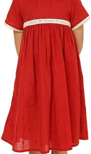 Styli Girls Lace Insert A-Line Dress