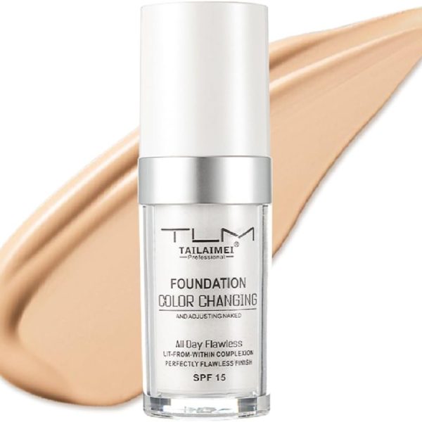 nvyue TLM Color Changing Foundation Liquid Base Makeup Change To Your Skin Tone By Just Blending for Women And Girls