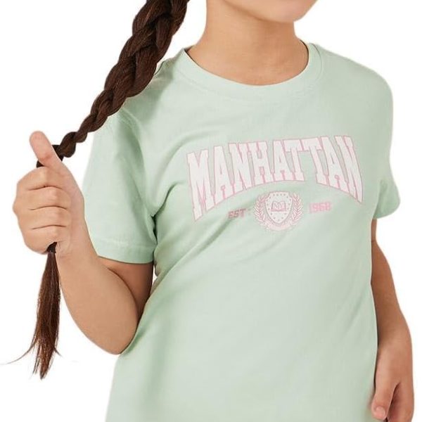 Styli Girls Graphic Print Short Sleeve T-Shirt