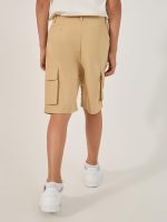 ⁦Styli Boys Solid Shorts With Cargo Pockets⁩ - الصورة ⁦5⁩