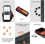 ⁦V MAX Plus Rugged Smartphone 5G,22000mAh 16GB+512GB Android 14 Rugged Phone,200MP+32MP+20MP Night Vision Rugged Cell Phone,6.58" FHD+120Hz IPS Screen,IP68/IP69K Waterproof Phone,NFC/OTG (Black)⁩ - الصورة ⁦7⁩
