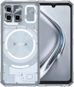Doo.gee Smartphone - Powerful 5G Rugged Device with 100MP Camera, Dimensity 7300 CPU, 16GB RAM + 512GB Storage, IP68/IP69K Rated, and Android 14 LED Light Effect (Moon Shadow Black) (Silver)
