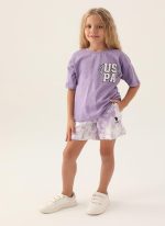 ⁦U.S. POLO ASSN. Girls Purple Short Set⁩ - الصورة ⁦2⁩