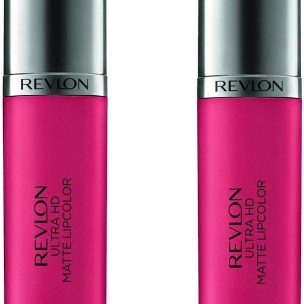 (2x) Revlon Ultra HD Matte Lipcolor, 605 HD Obsession, 0.2 Oz / 5.9 mL Each