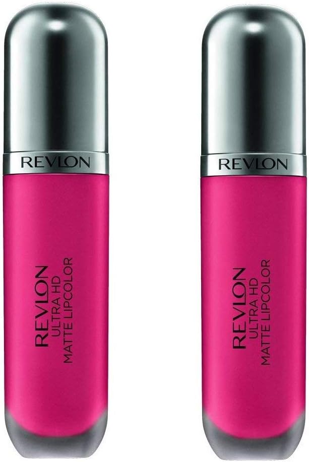(2x) Revlon Ultra HD Matte Lipcolor, 605 HD Obsession, 0.2 Oz / 5.9 mL Each