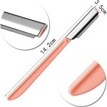 ⁦pengxiaomei 4 Pcs Eyebrow Razors Shaper Shavers, Face Razors for Women and Men, Facial Hair Removers Trimmer Shaving Grooming Dermaplanning Tool⁩ - الصورة ⁦3⁩