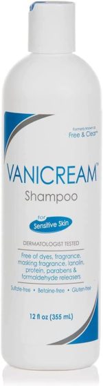 Free & Clear Hair Shampoo | Fragrance, Gluten and Sulfate Free | For Sensitive Skin | 12 Ounce