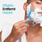 ⁦شفرات حلاقة ريميل، شفرات حلاقة مريحة للرجال والنساء وخرطوشة (15 قطعة ازرق سماوي)⁩ - الصورة ⁦2⁩