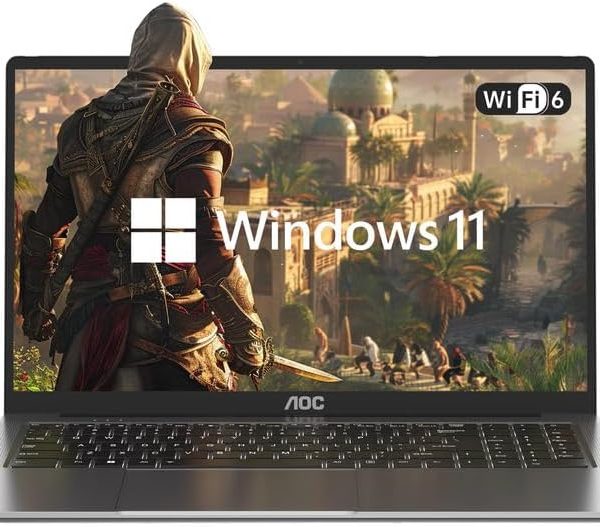 AOC15.6 Versatile Laptop with Intel N97 Processor,16GB DDR4 512GB SSD,1080P FHD Display, Windows11,5000mAh Battery,180° Foldable Design, USB3.2 Type-C, Ideal for Productivity and Entertainment.