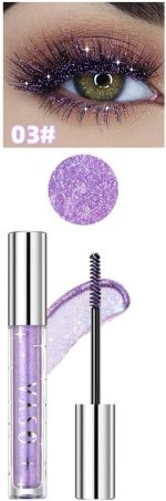 ⁦OSYA Diamond Glitter Mascara 4D - Waterproof, Long Lasting, Thickening, Lengthening Sparkly Eye Lash Makeup for Party Wedding - 03# Colour⁩ - الصورة ⁦2⁩