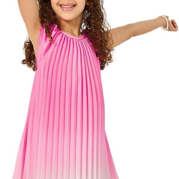 Styli Girls Ombre Print Pleated Dress