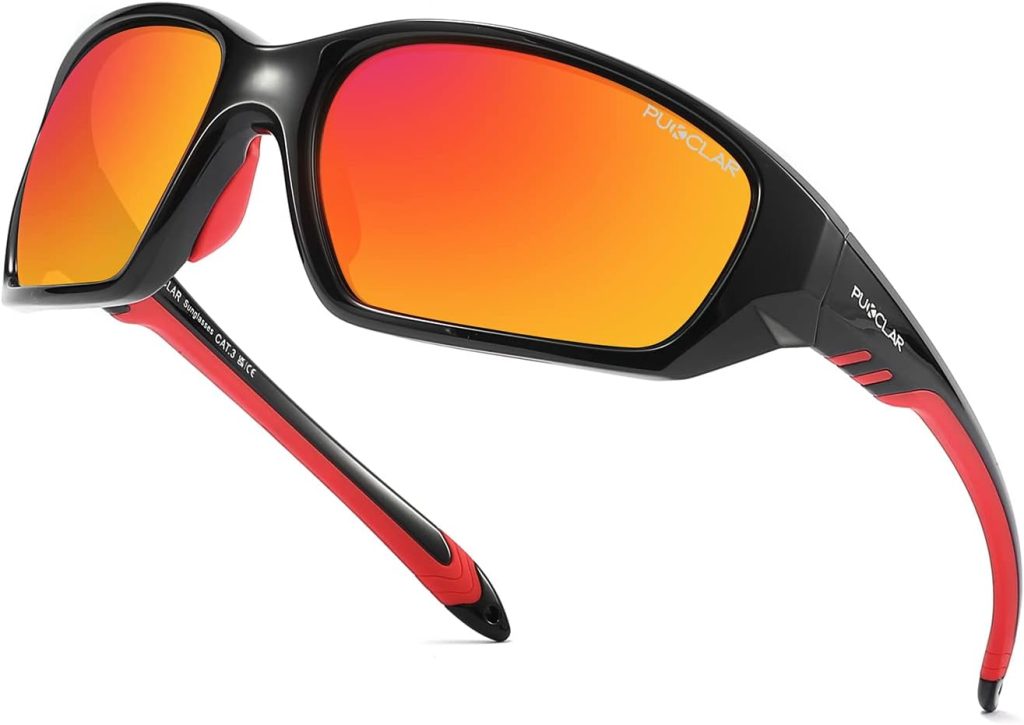 PUKCLAR Polarised Sports Sunglasses for Men Women Driving Sunglasses Cycling Running Fishing Goggles