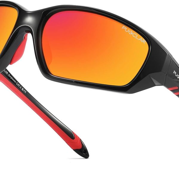 PUKCLAR Polarised Sports Sunglasses for Men Women Driving Sunglasses Cycling Running Fishing Goggles
