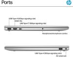 ⁦HP 15.6" HD Touchscreen Laptop 15-fd0023dx, Intel Core i3-1215U, 8GB RAM, 256GB SSD, Bluetooth, Wi-Fi, Intel UHD Graphics, Windows 11 Home in S Mode, Natural Silver⁩ - الصورة ⁦2⁩