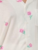 ⁦Styli Girls Floral Printed Button Front Pyjama Set⁩ - الصورة ⁦4⁩