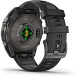 ⁦GARMIN FENIX 8 - 47 MM, AMOLED, SAPPHIRE CARBON GRAY DLC TITANIUM WITH BLACK/PEBBLE GRAY SILICONE⁩ - الصورة ⁦7⁩