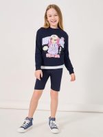⁦Styli Girls Solid Shorts With Elastic Waistband⁩ - الصورة ⁦3⁩