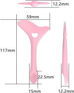 ⁦KASTWAVE Eyeliner Stencils Wing Tips, Cat Eyeliner Stencil Molds Pads Silicone Eyeliner Aid Marscara Drawing Aid, Face Cream, Easy Makeup Tool, Resusable Eyeliner Applicator Tool (Pink)⁩ - الصورة ⁦6⁩