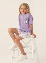 ⁦U.S. POLO ASSN. Girls Purple Short Set⁩ - الصورة ⁦3⁩