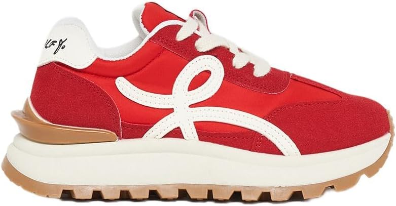 Styli Women Textured Lace Up Platform Sneakers