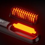 ⁦Beard Straightener for Men, Anti-Scald Heated Beard Brush, Portable Cordless Hair Straightener, Electric Hot Comb 3 Temp Settings, Ionic Mini Straightener for Home and Travel⁩ - الصورة ⁦5⁩