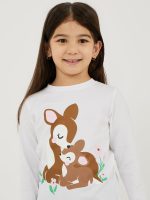 ⁦Styli Girls Graphic Print Long Sleeve T-Shirt⁩ - الصورة ⁦4⁩