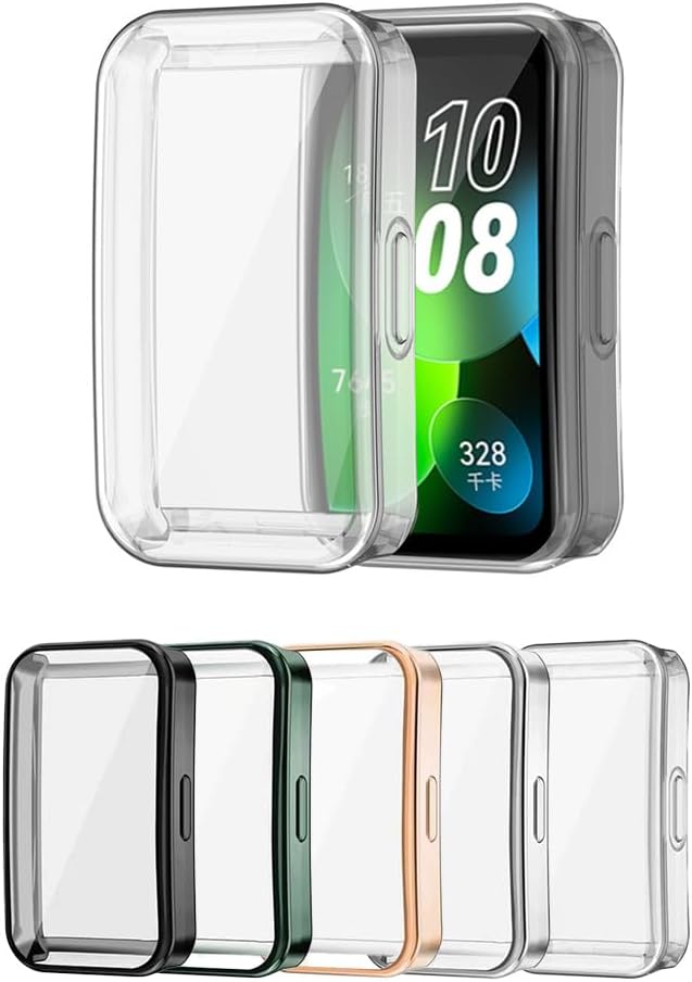 Protective Watch Case Screen Protector Compatible with Huawei Band 10/9 / 8,TPU HD Ultra-Thin Watch Cover (5 Packs)