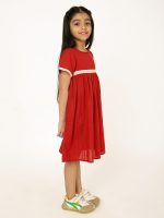 ⁦Styli Girls Lace Insert A-Line Dress⁩ - الصورة ⁦3⁩