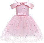 Isabel Princess Dress for Little Girls Mirabel Effect Costume Fancy Long Sleeve Party Gown for Kids