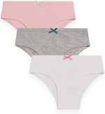 GREEN TREAT Girls GUHGT021 Pack Of 3 Organic Cotton Briefs