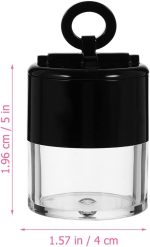 ⁦Empty Loose Powder Box, with Powder Puff and Sifter Refillable Plastic Loose Powder Containers DIY Makeup Powder Case Powder Jar for Makeup Face Body Loose Powder, 2 Pack, Black Empty Loose Powder Box⁩ - الصورة ⁦9⁩