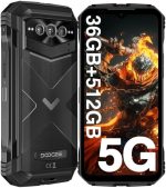 V MAX Plus Rugged Smartphone 5G,22000mAh 16GB+512GB Android 14 Rugged Phone,200MP+32MP+20MP Night Vision Rugged Cell Phone,6.58" FHD+120Hz IPS Screen,IP68/IP69K Waterproof Phone,NFC/OTG (Black)