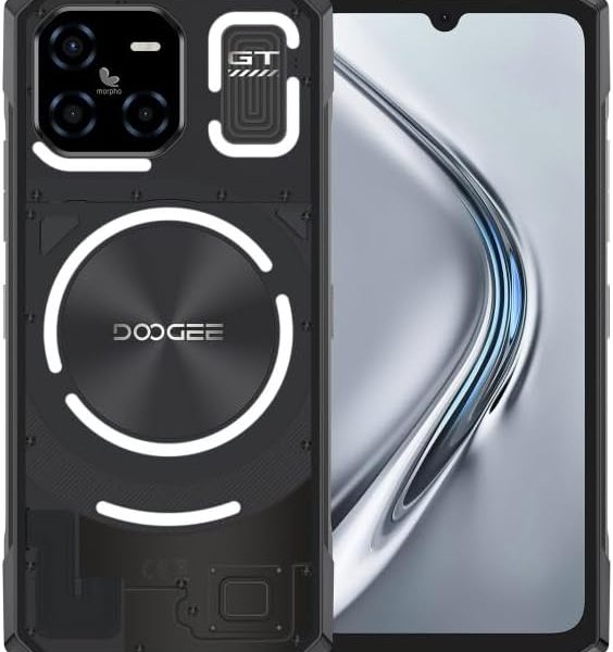 Doo.goo Blade GT 5G Rugged Phone - 12GB RAM + 256GB Storage, Android 14, Dimensity 7050 Octa-Core Processor, IP68/IP69K Dustproof, Shockproof, Waterproof (Black)