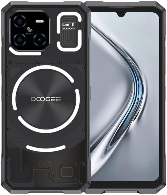 Doo.goo Blade GT 5G Rugged Phone - 12GB RAM + 256GB Storage, Android 14, Dimensity 7050 Octa-Core Processor, IP68/IP69K Dustproof, Shockproof, Waterproof (Black)