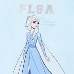 ⁦Disney Girls Disney Frozen Elsa Kids Girls Short Sleeves T-Shirt Western (pack of 1)⁩ - الصورة ⁦5⁩