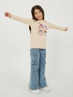 ⁦Styli Girls Graphic Print Regular Fit T-Shirt⁩ - الصورة ⁦4⁩