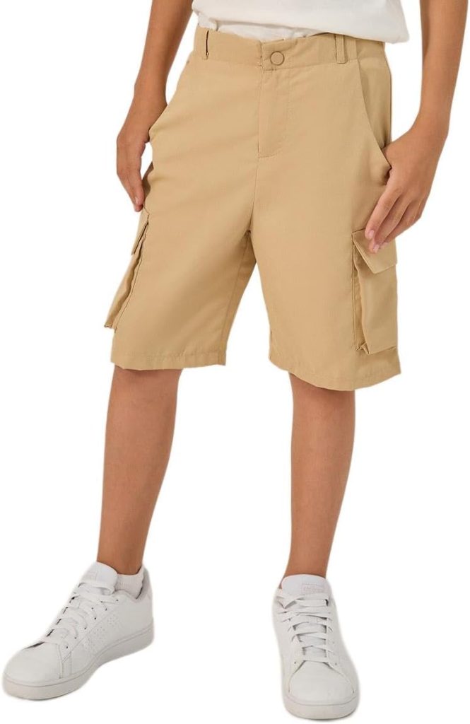 Styli Boys Solid Shorts With Cargo Pockets