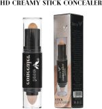 ⁦Daroge 2 in1 Eye HD Stick Matte Concealer With Sponge Facial Makeup All Skin Types, Longwear Medium- Full Coverage with Creamy Finish, Lightweight Formula Concealer 5 Gram (Light)⁩ - الصورة ⁦2⁩