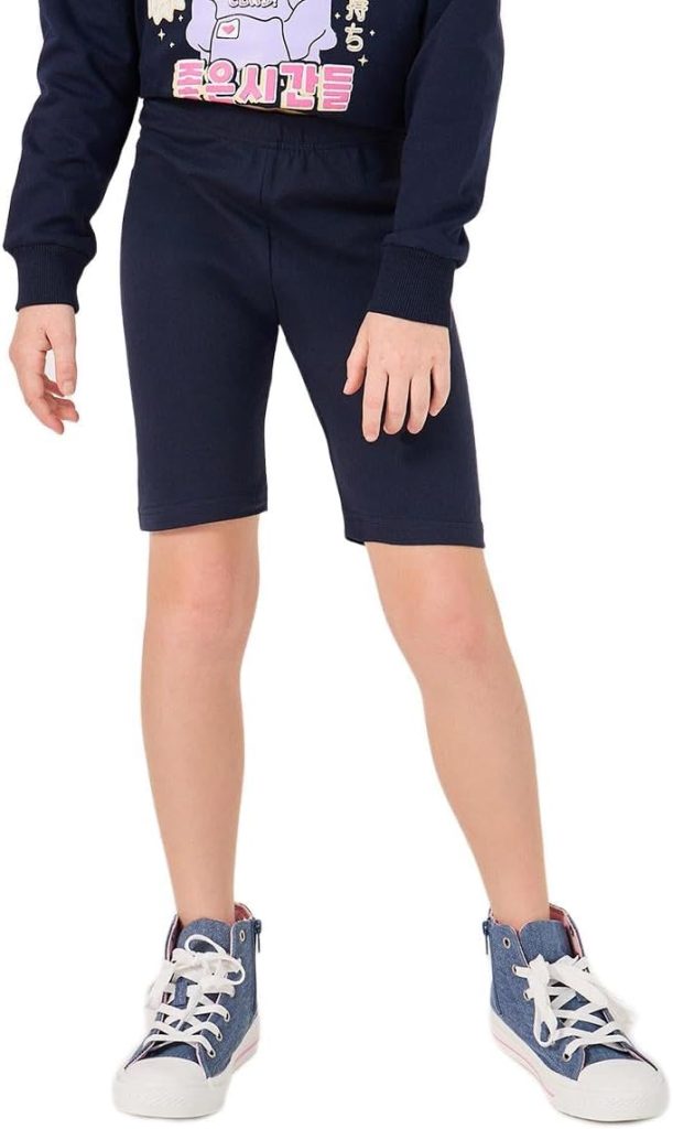 Styli Girls Solid Shorts With Elastic Waistband