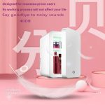 ⁦Biolomix Mini Makeup Beauty Fridge, 8L Portable Cosmetic Refrigerator, Makeup Mirror Skincare Fridge with LED Light, Quiet, Cooler/Warmer Fridge, 12V /220V for Car/Home, Gift For Women And Girls⁩ - الصورة ⁦5⁩