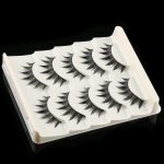 ⁦Khazna False Eyelashes, 5 Pairs Japanese Style Makeup Thick Eyelash Extension, Cosplay Makeup Eyelashes, Reusable Handmade Lashes for Eye Makeup⁩ - الصورة ⁦6⁩