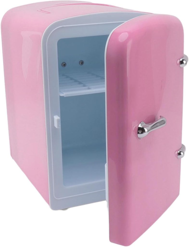 fannay 4L Mini Fridge, 36W DC12V Portable Cooler and Warmer with AC DC Adapters, Multifunctional Travel Small Refrigerator for Food, Drinks, Skin Care, Beauty, Breast Milk ()