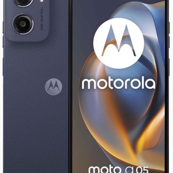 Motorola Moto G05 DUAL-SIM 64GB ROM + 4GB RAM (GSM Only|No CDMA) Factory Unlocked 4G/LTE Smartphone (Denim Blue) - International Version