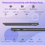 ⁦2025 Laptop 17 17.3 Inch HD+ for Students and Business, 16GB DDR5 RAM, 1TB SSD, Intel 4-Core N100(Beat to i3-1115G4, Up to 3.4GHz), Backlit Keyboard, Fingerprint, Type-C, MS Office, Windows 11 Pro⁩ - الصورة ⁦5⁩